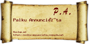 Palku Annunciáta névjegykártya